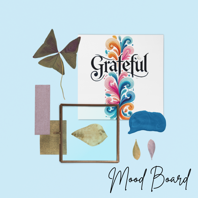 Vibrant "Grateful" Artwork – Inspirational Wall Art for Gratitude | Colette's Digital Hub