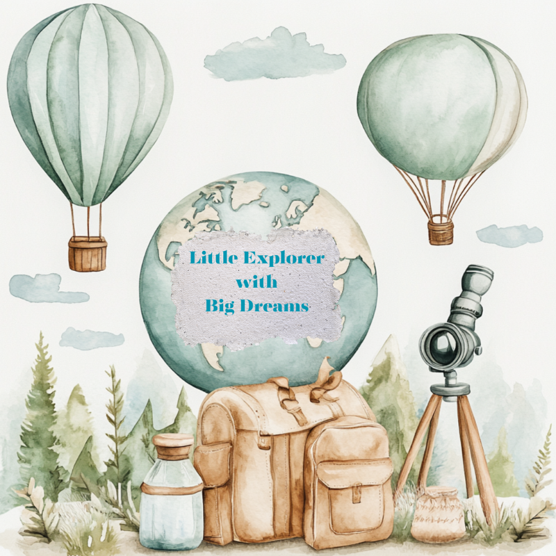 Little Explorer with Big Dreams: Inspirational Nursery Wall Art Printable