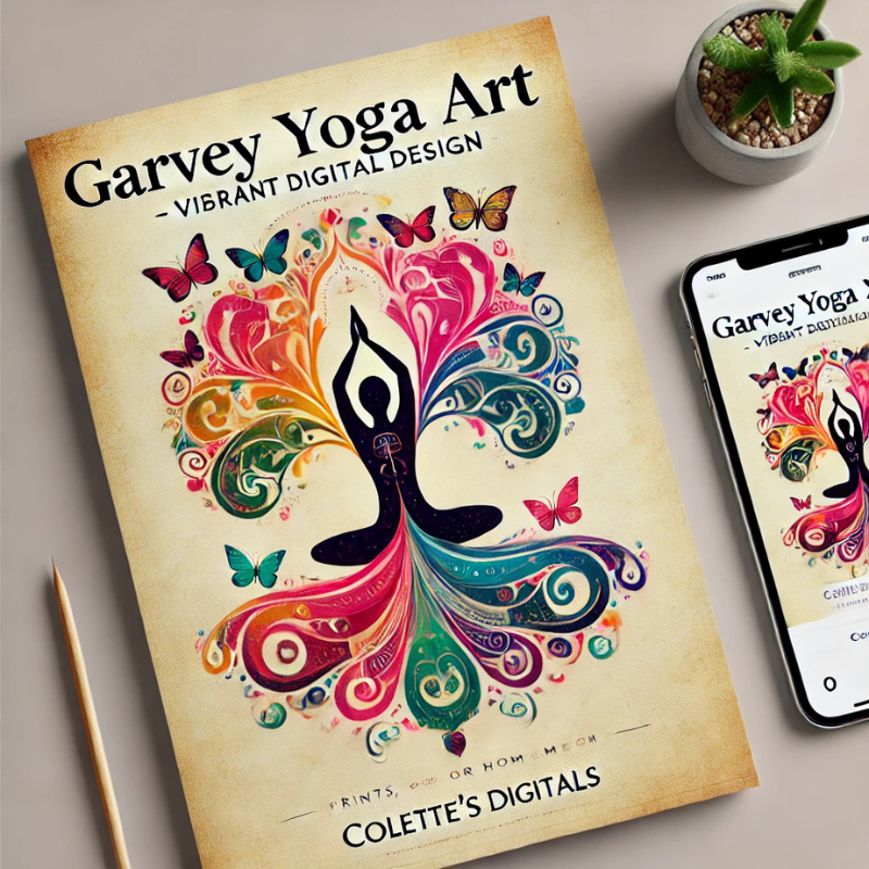 Pan-African Serenity: Yoga Pose Art Inspired by Marcus Garvey | Colette's Digital Hub