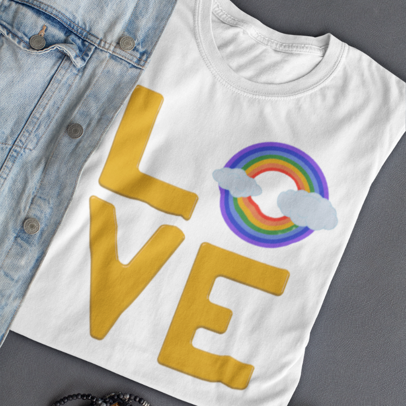 Divine Covenant: Rainbow "Love Wall Art" | Colette's Digital Hub