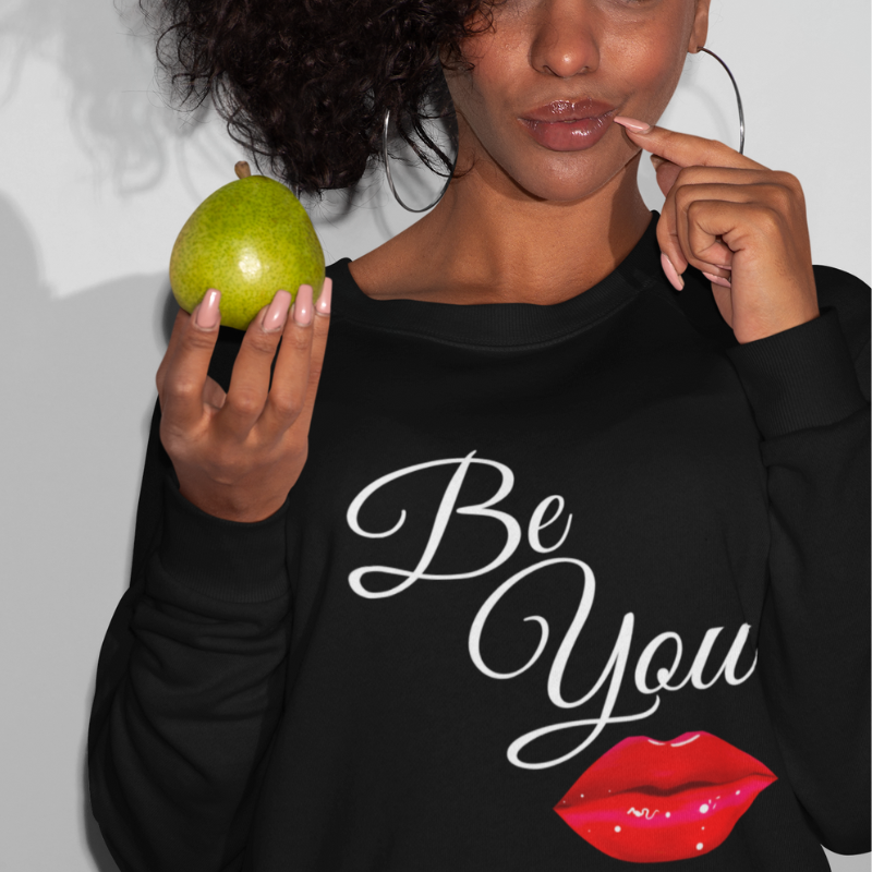 Be You Inspirational Wall Art with Red Lips | Colette's Digital Hub