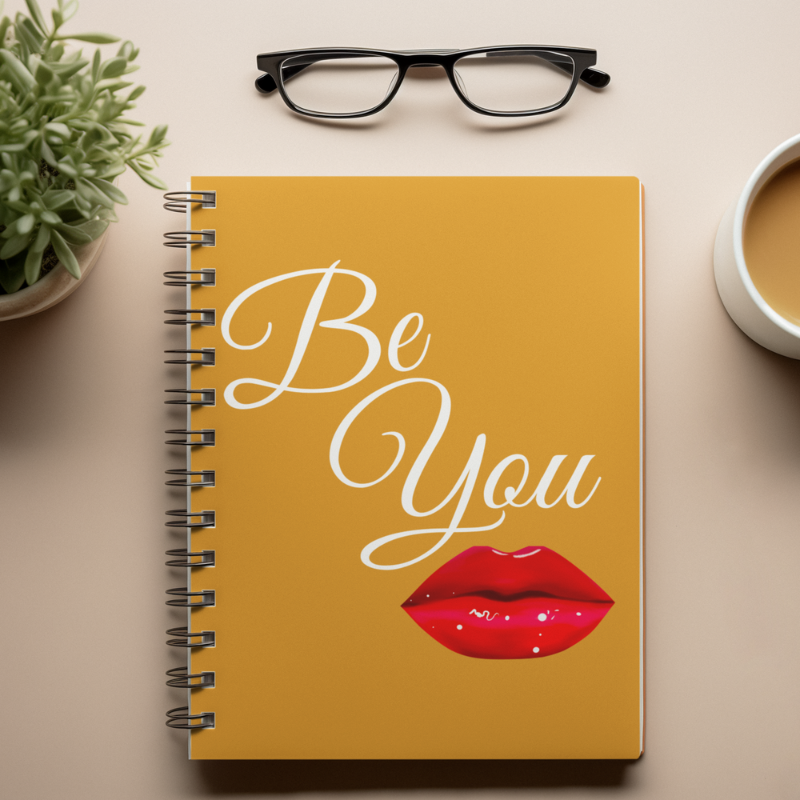 Be You Inspirational Wall Art with Red Lips | Colette's Digital Hub