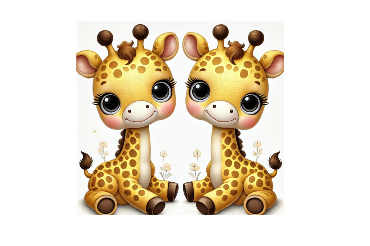 Snuggle Safari Twins: Adorable Animal Wall Art for Kids | Colette's Digital Hub