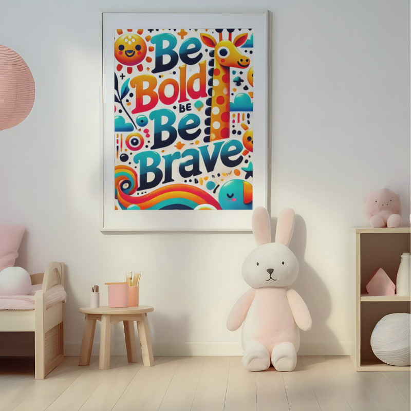 Be Bold Be Brave Inspirational Kids Art | Colette's Digital Hub