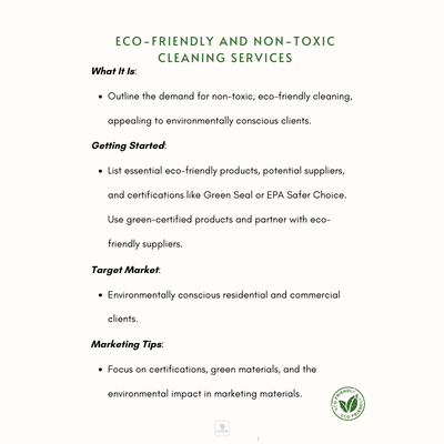 In-Demand Cleaning Services E- book for 2025 | Colette's Digital Hub