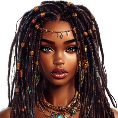 Graceful Dreads Digital Art Print | Colette's Digital Hub
