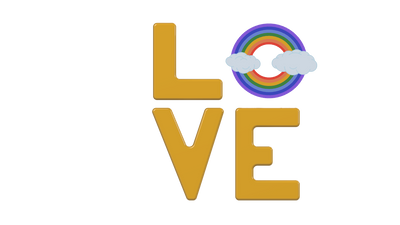 Divine Covenant: Rainbow "Love Wall Art" | Colette's Digital Hub